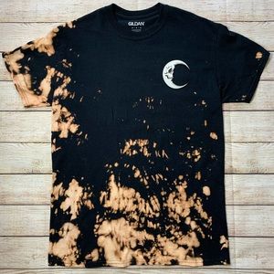 ❌SOLD❌ Handmade moon acid wash t-shirt